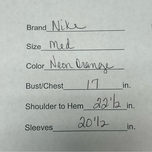 Nike Dri-FIT Long Sleeve Red/Orange Athletic Top – Size M - Picture 8 of 8